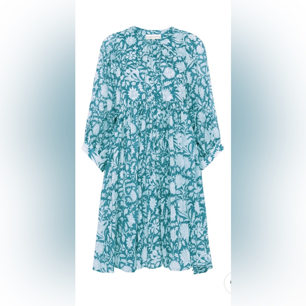 Daughters of India Kyra Mini Dress ~ Ocean Blue